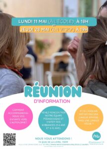 Lire la suite à propos de l’article Venez découvrir l’école de Paris 19ème : Réunions d’information en mai !
